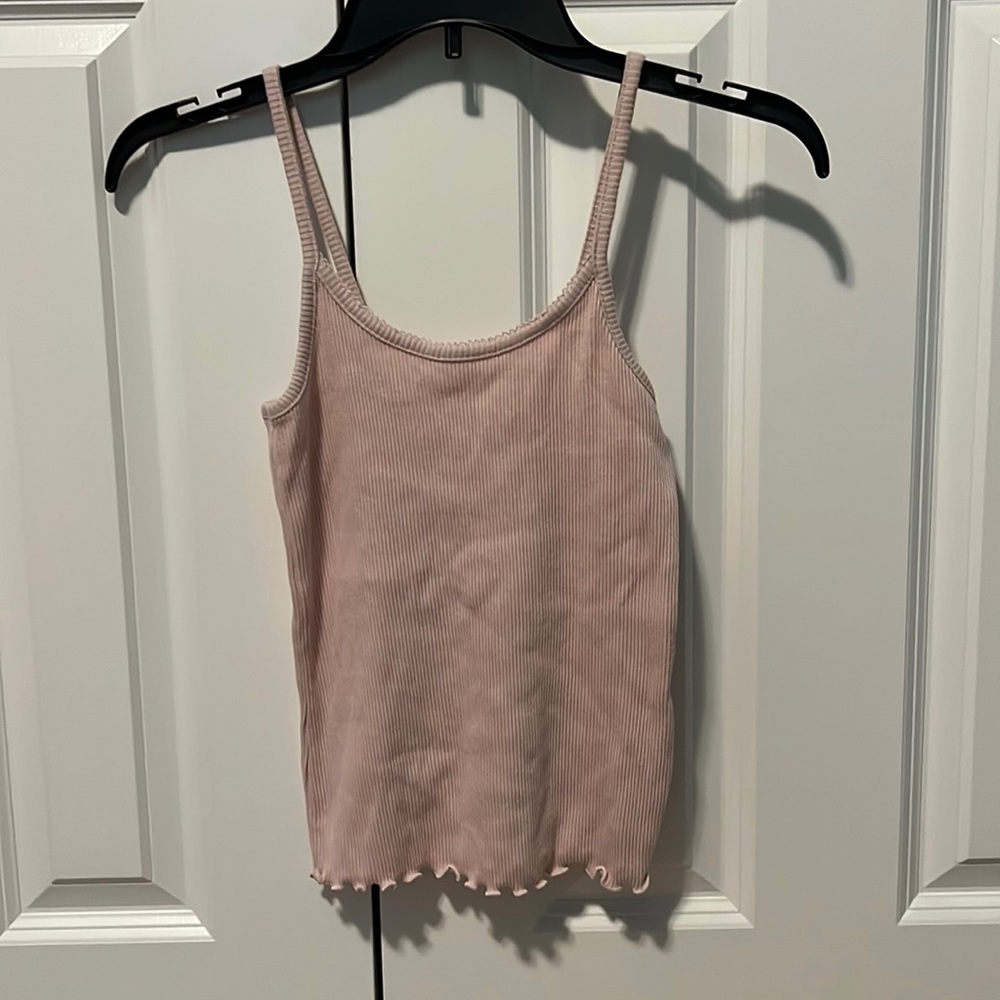 Light Pink Cropped Tank Top
